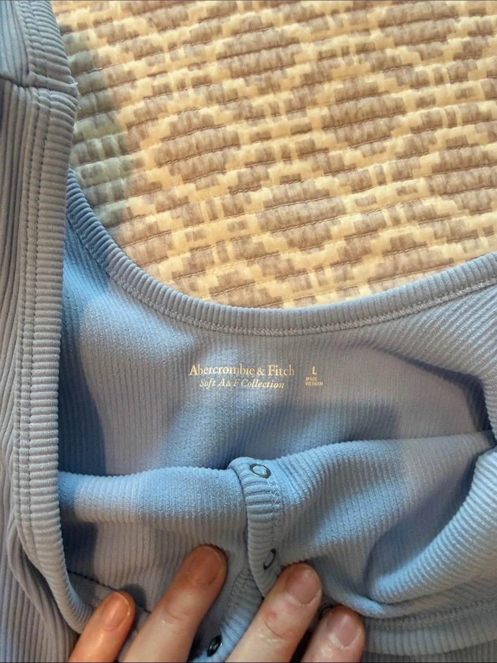 TWO Abercrombie & Fitch Ribbed Snap Front Bodysuits - Picture 4 of 7